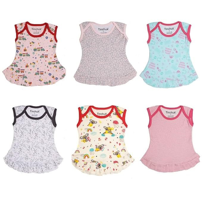 Baby Girl's A-Line Mini Dress(Pack of 6)