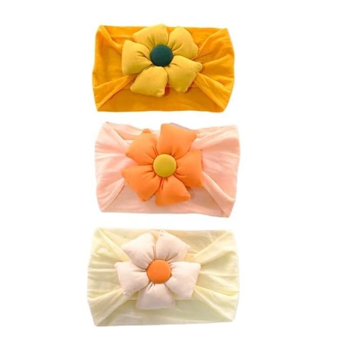 Nylon Newborn Headbands Hair Bows Elastics Soft Bands Headwraps For Newborns Infants Toddlers Kids Baby Elastic Turban Headwrap Hair Accessories Pack Of 6,Multi