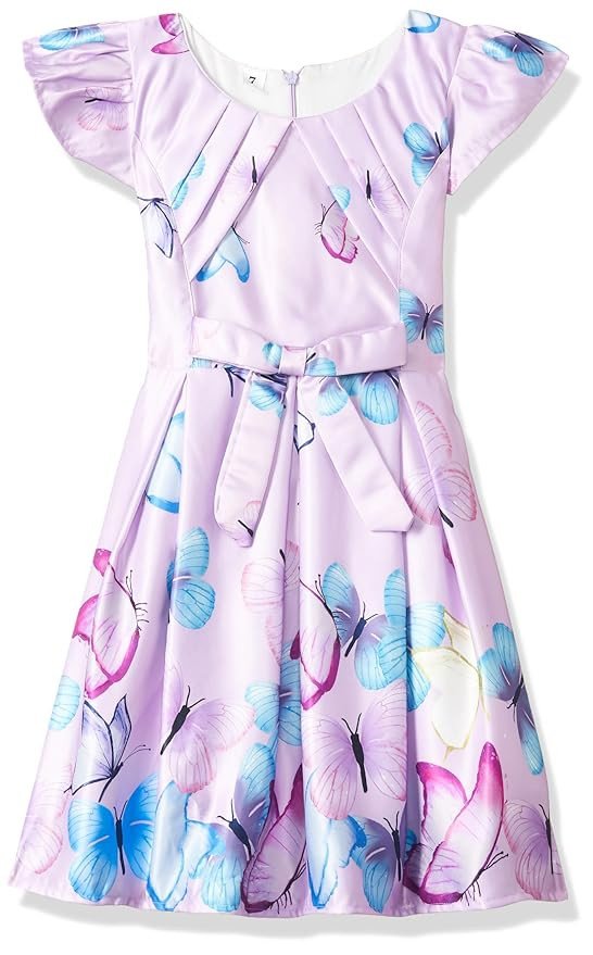 Niren Enterprise Baby Girl’s Pink Butterfly Tutu Style A-Line Fit & Flare Frock (1–8 Years)