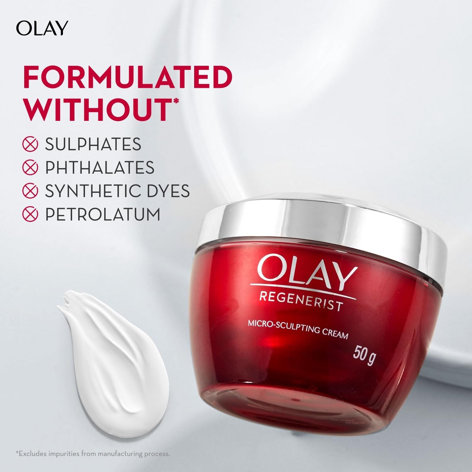 Olay Regenerist Micosculpting Day Cream | Hydrated, Plump, Bouncy Skin | With Hyaluronic Acid, Niacinamide and Peptides | Normal, Oily, Dry, Combination Skin | 50g
